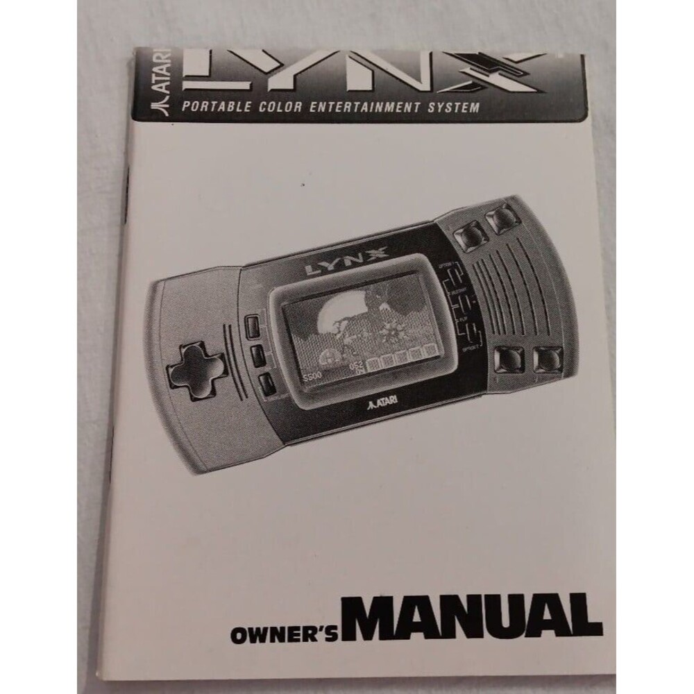 Lynx By Atari Console Original User Instruction Manual